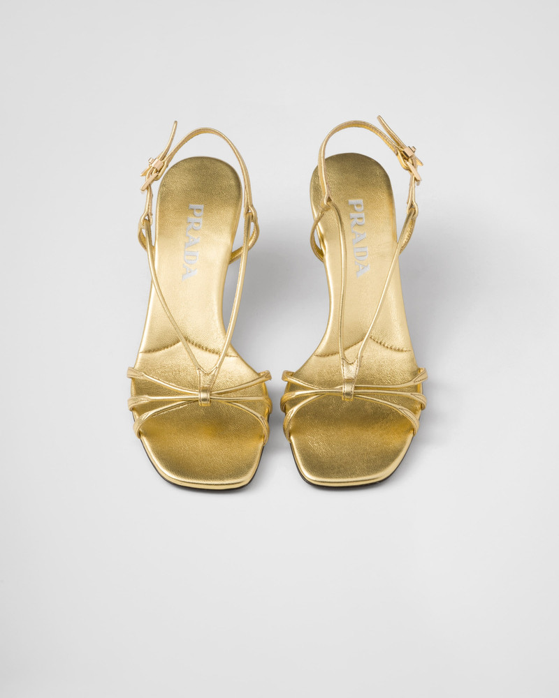 Mordoré nappa leather heeled sandals 3