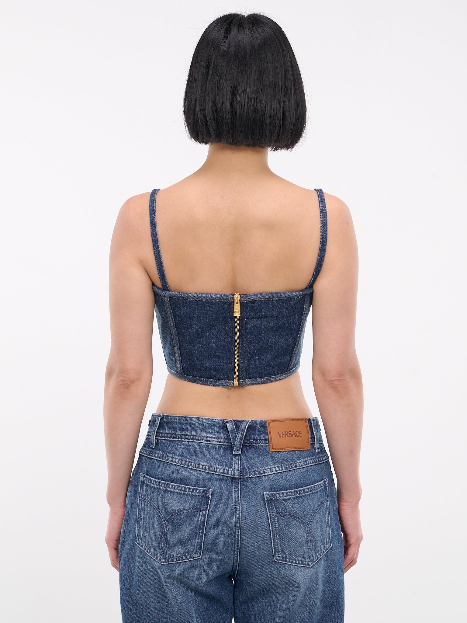Medusa '95 Denim Corset Top - 3