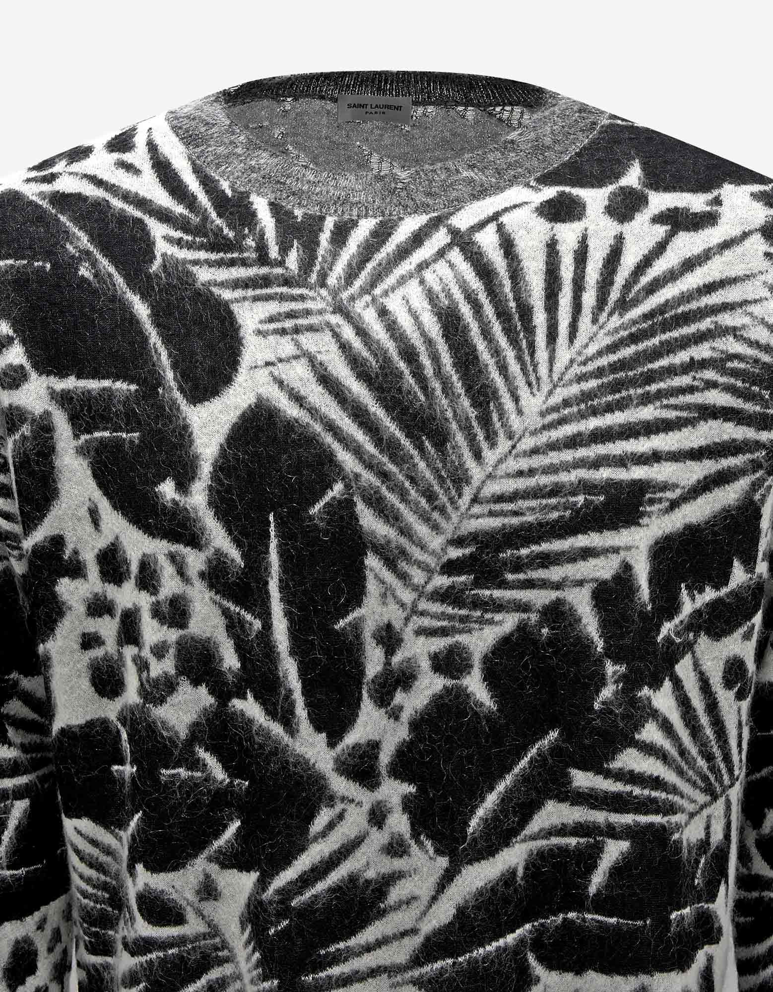 Saint Laurent Tropical Leaves Graphic Sweater - 3