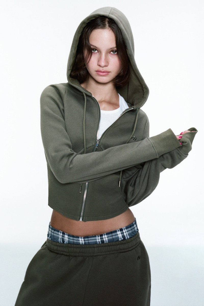 SADIE CORSET HOODIE - OLIVE 1