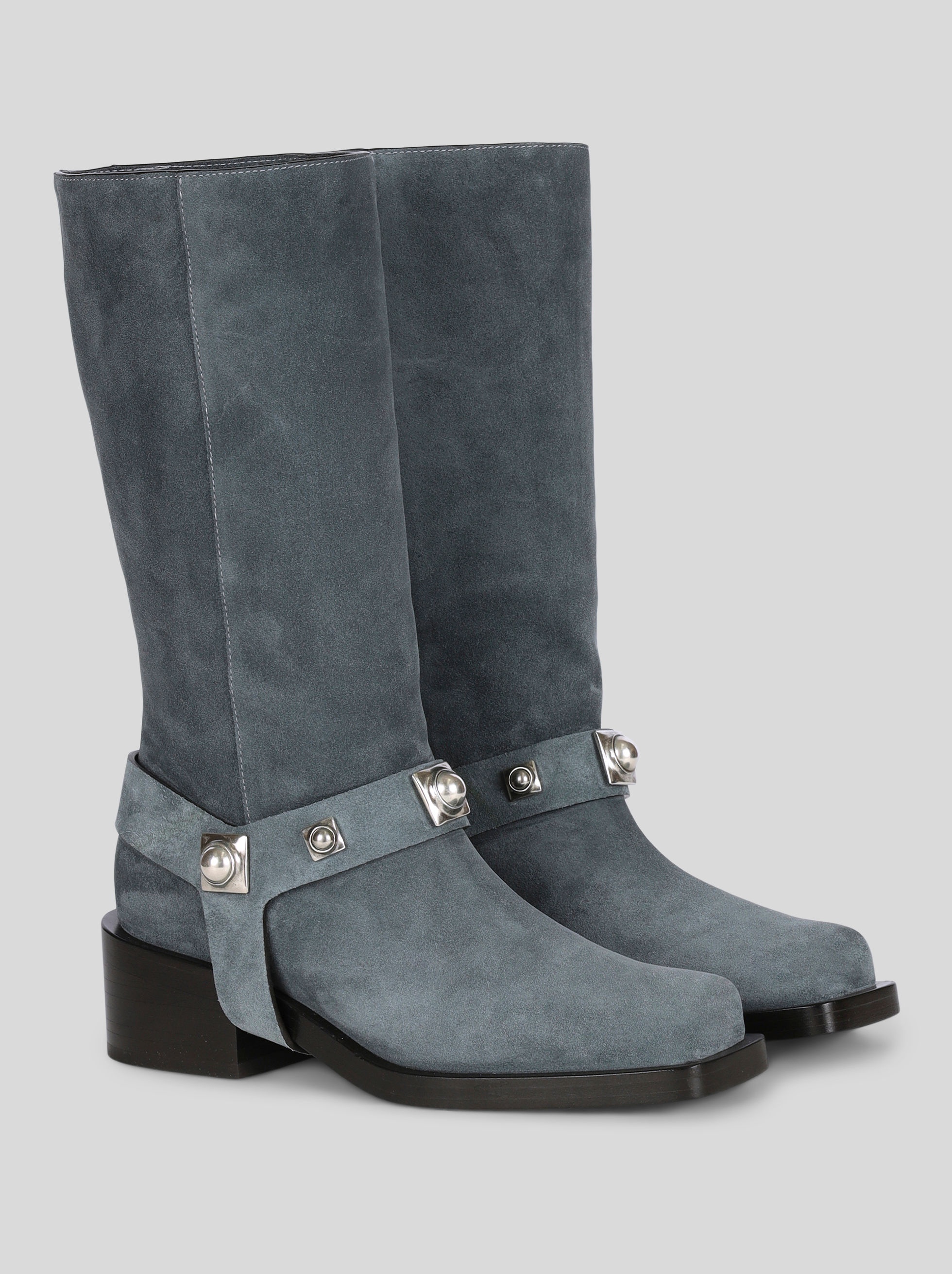 SUEDE BOOTS WITH CROWN ME STUDS - 3
