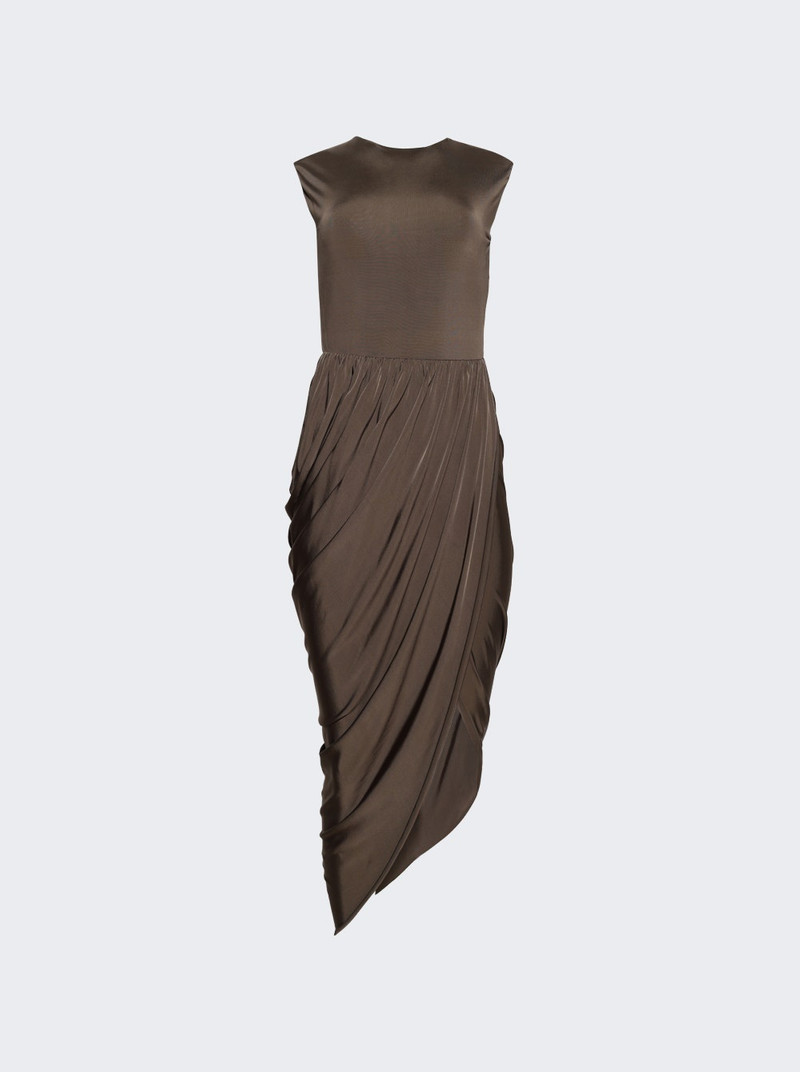 Open Back Dress Mocha 1