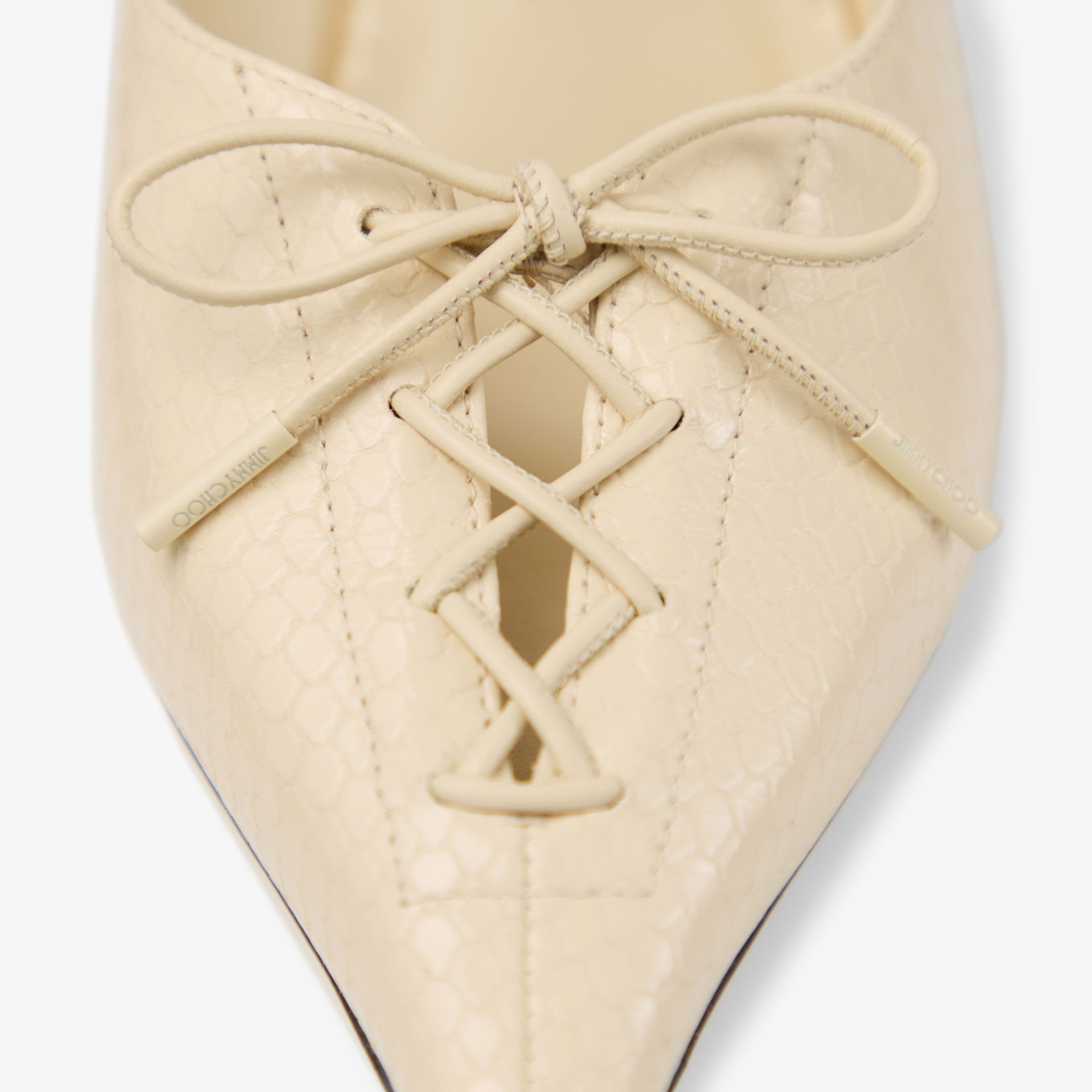 Scarlett Mule 50
Buttermilk Elaphe Printed Leather Mule - 4