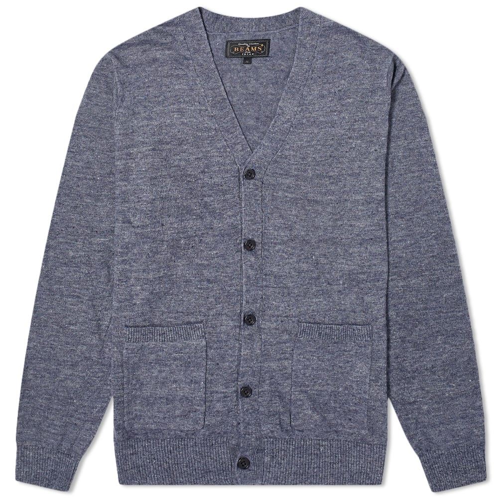 Beams Plus Linen Knitted Cardigan - 1