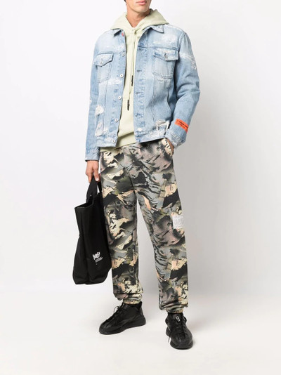 Heron Preston distressed denim jacket outlook