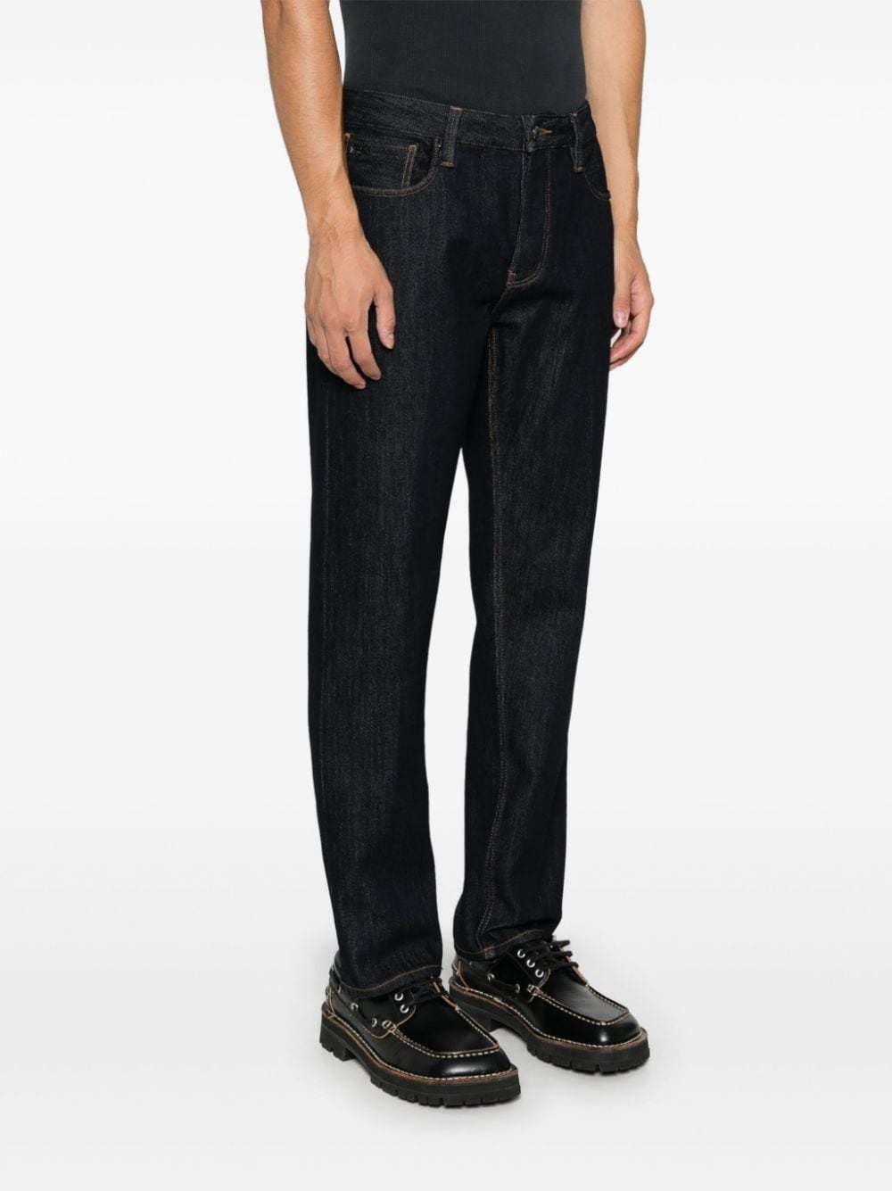 logo-plaque straight-leg jeans - 3