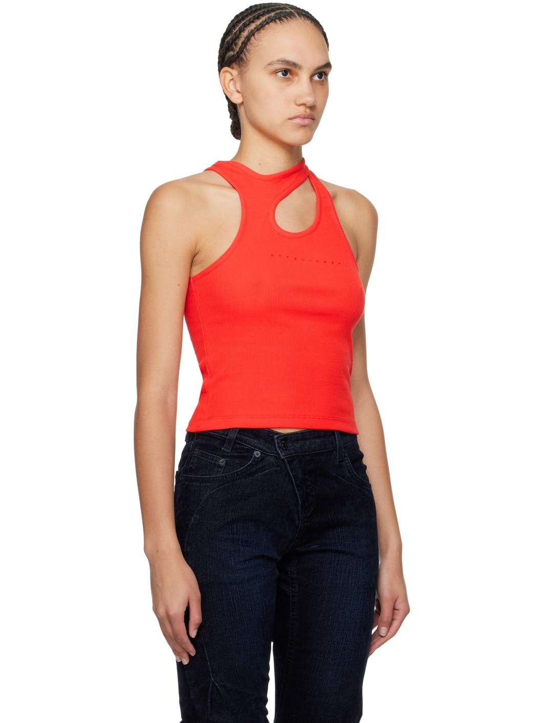 Red Rib Tank Top - 2
