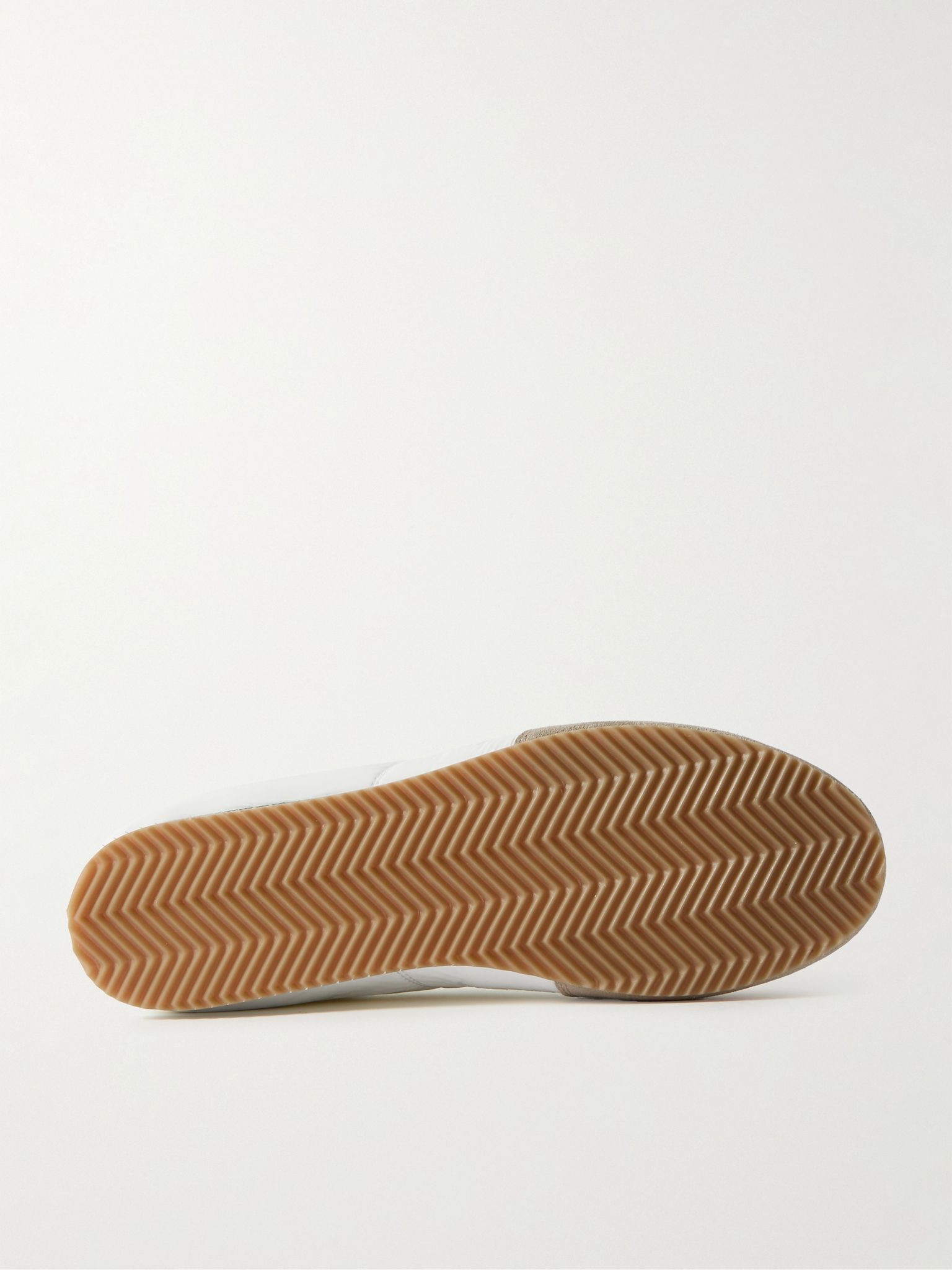 Aston Leather and Suede-Trimmed Shell Sneakers White - 3