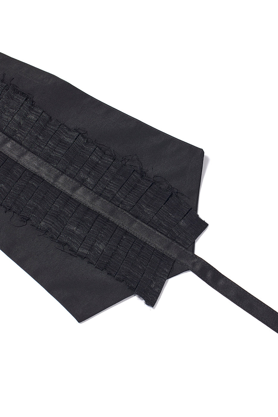 PLEATS LAYERED POUCH BELT / BLK - 7