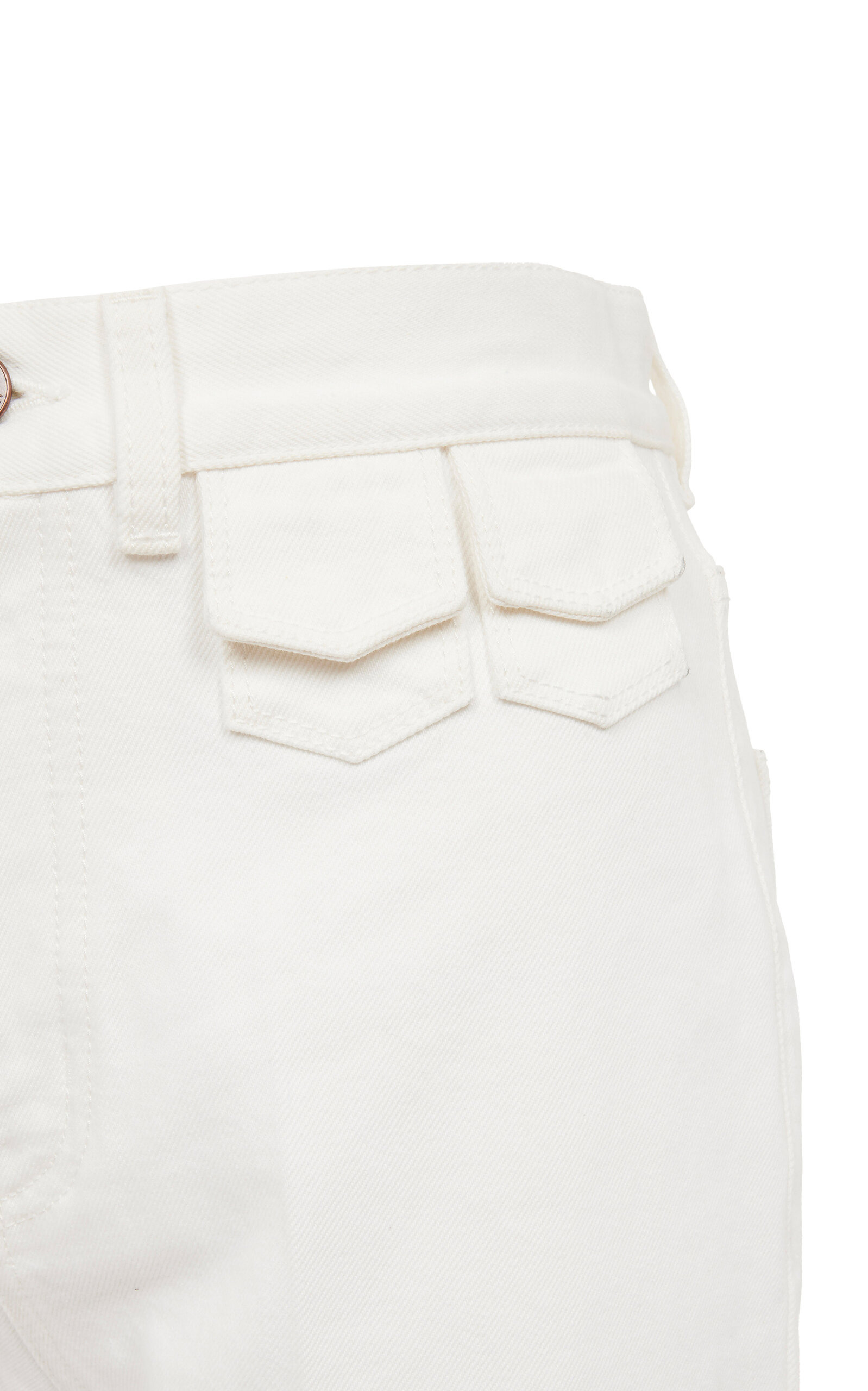 Rigid High-Rise Organic Denim Flared Jeans white - 6