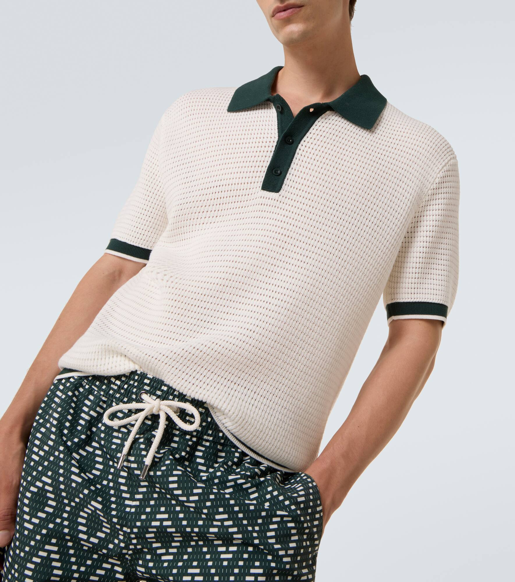 Vidal pointelle cotton polo shirt - 5