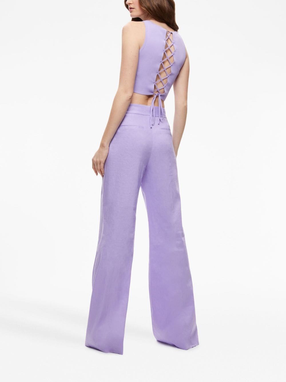 high-rise flared trousers - 3