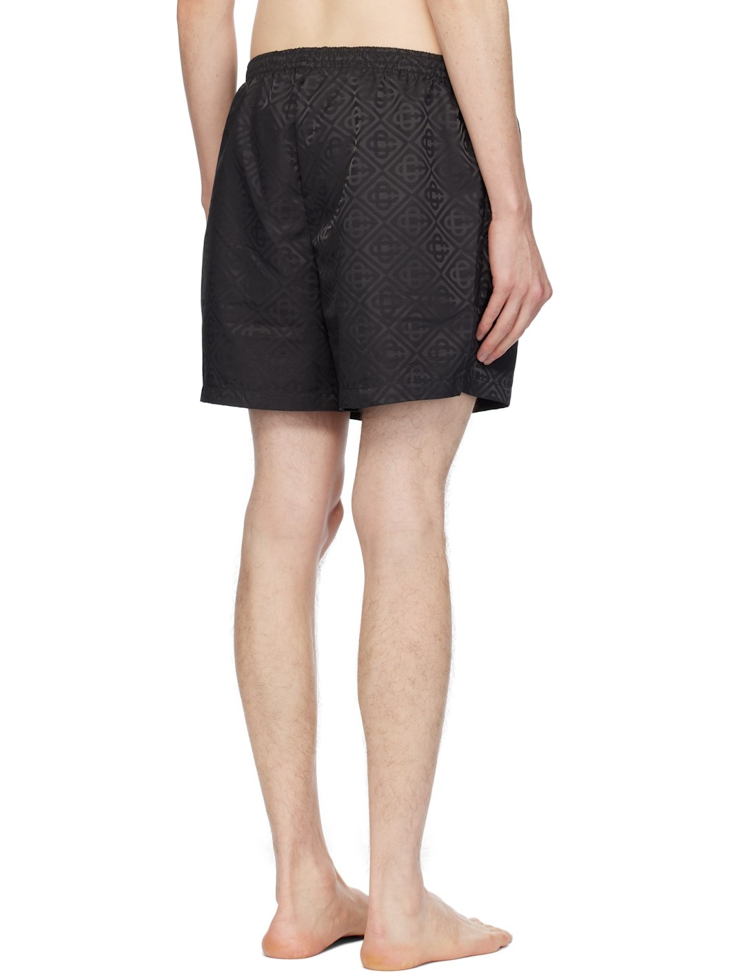 Black Jacquard Swim Shorts - 3