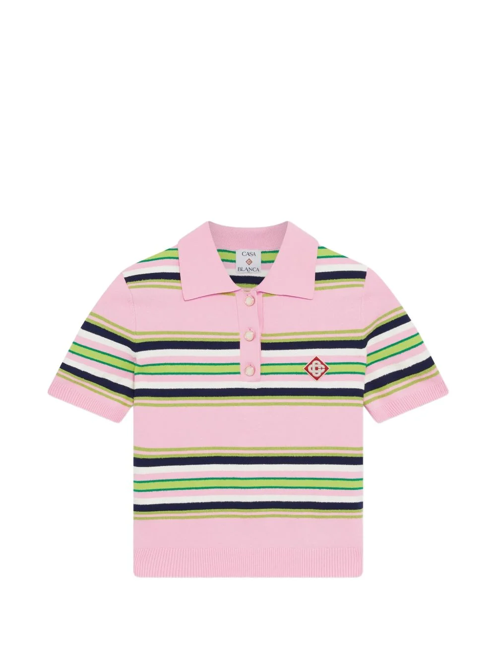 striped polo shirt - 1