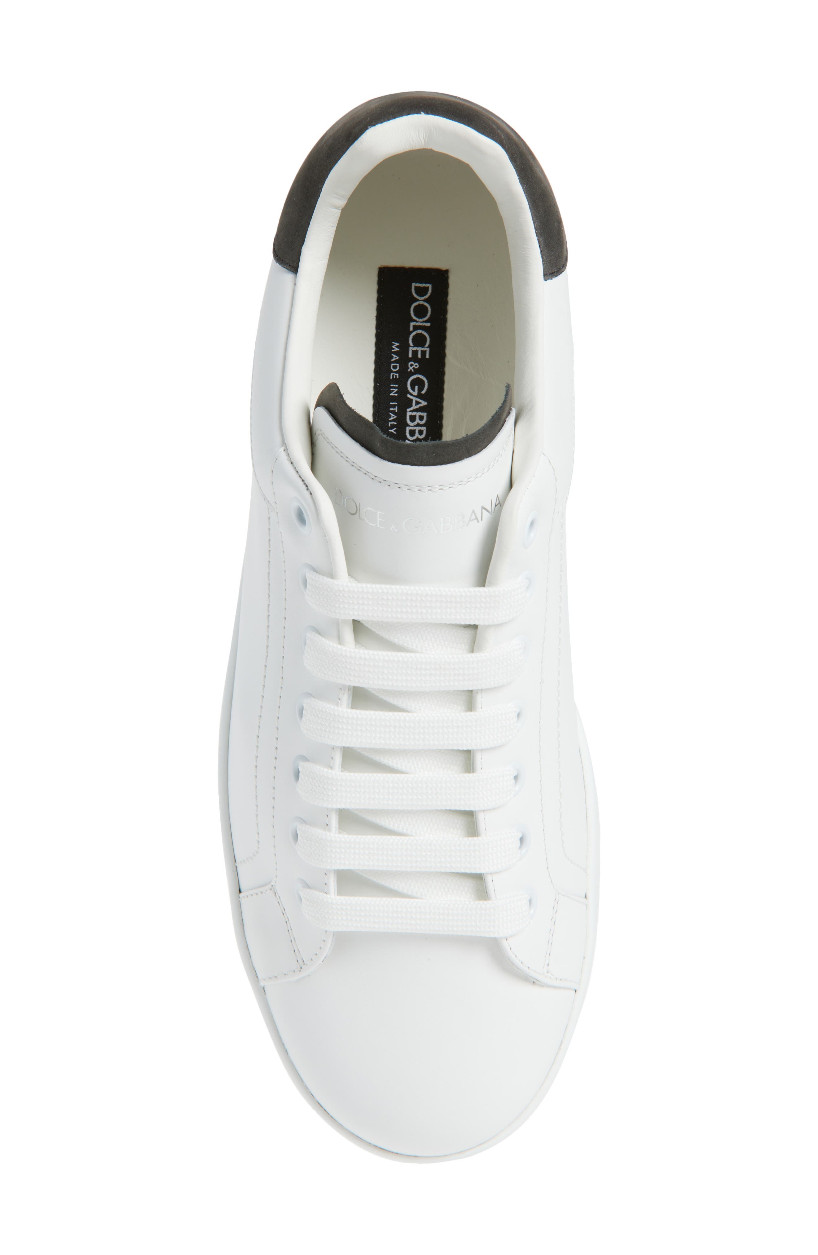 Dolce&Gabbana Nappato Sneaker in 89697 Bianco/Nero at Nordstrom - 5