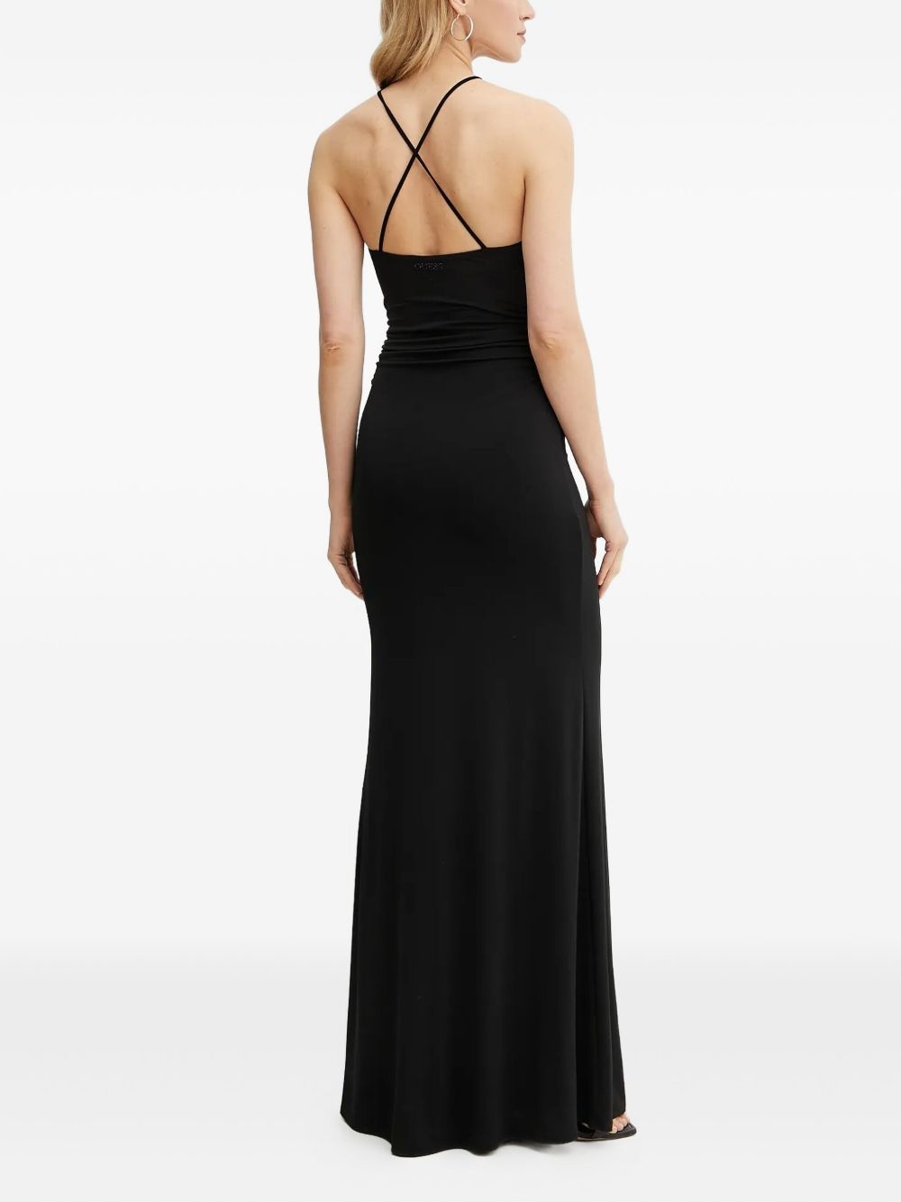 halter-neck flower-embellished maxi dress - 4