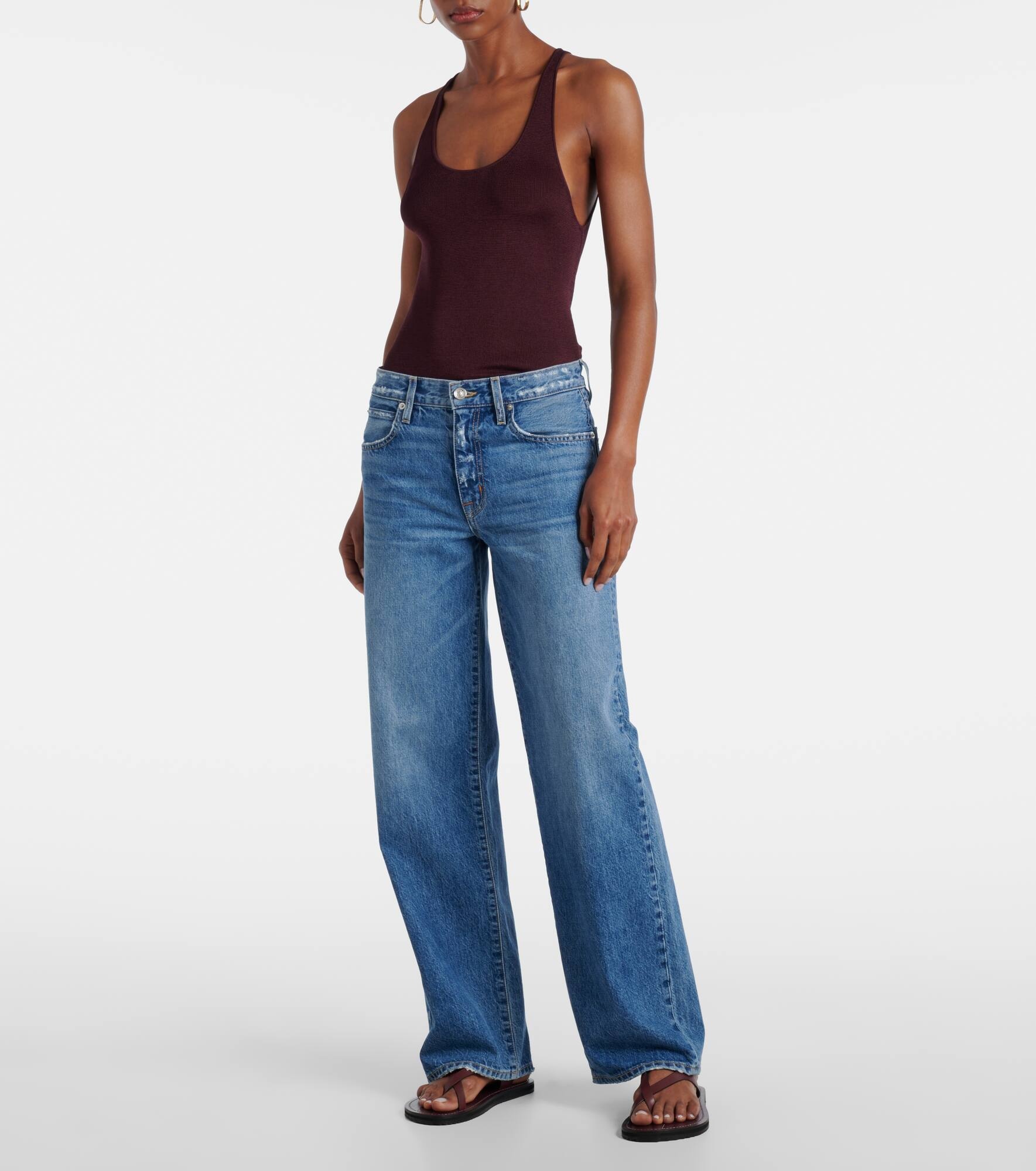 Jazmine mid-rise wide-leg jeans - 7