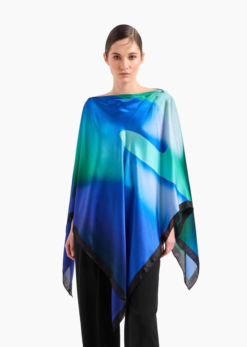 GIORGIO ARMANI Printed silk cape outlook
