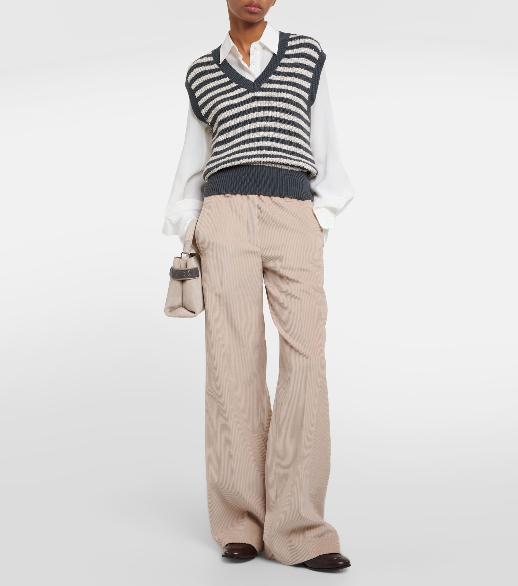Cotton corduroy wide-leg pants - 2