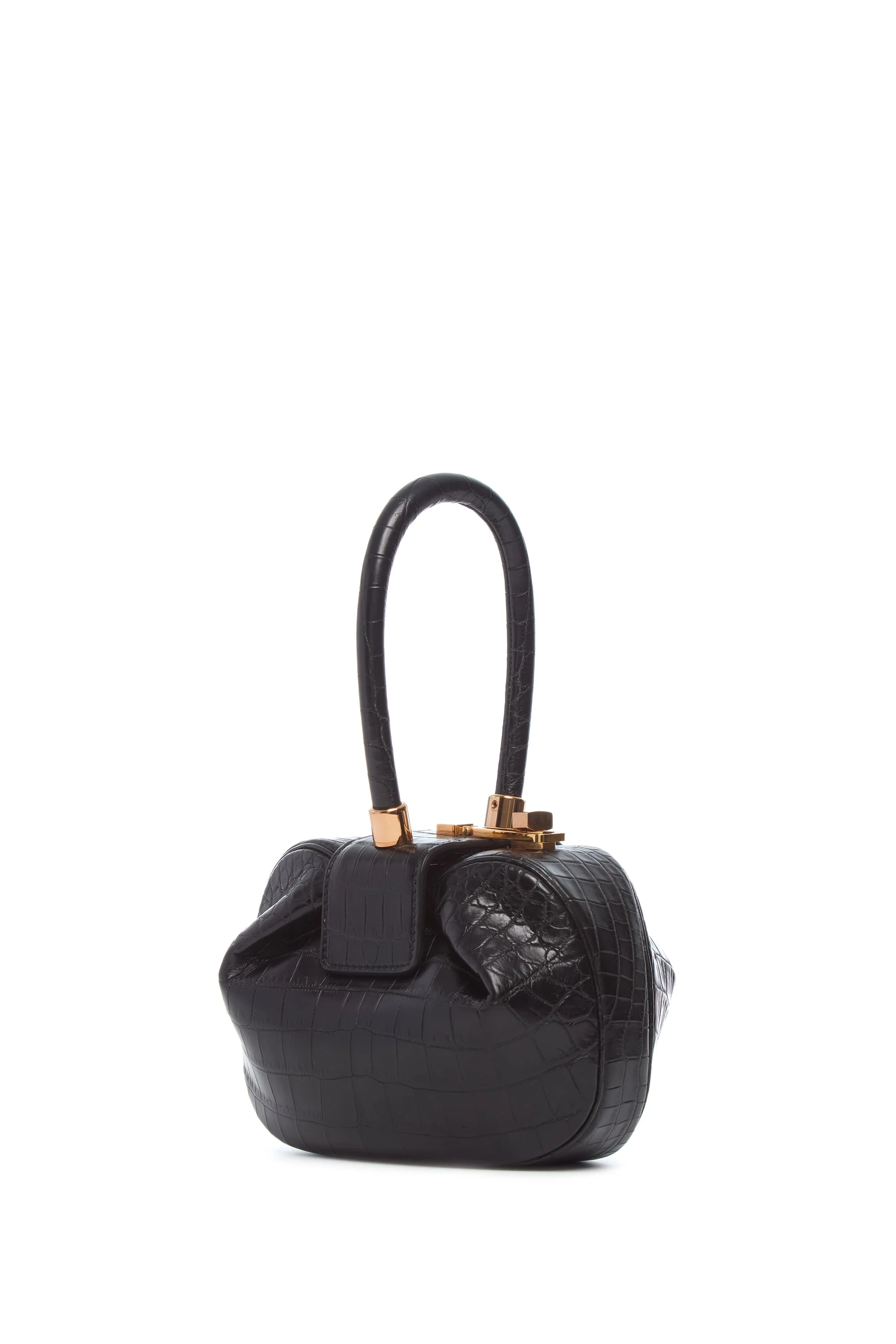 Demi Bag in Black Crocodile Leather - 1