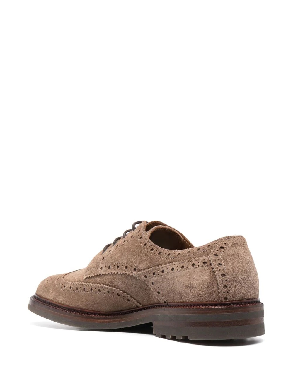 lace-up suede brogues - 3