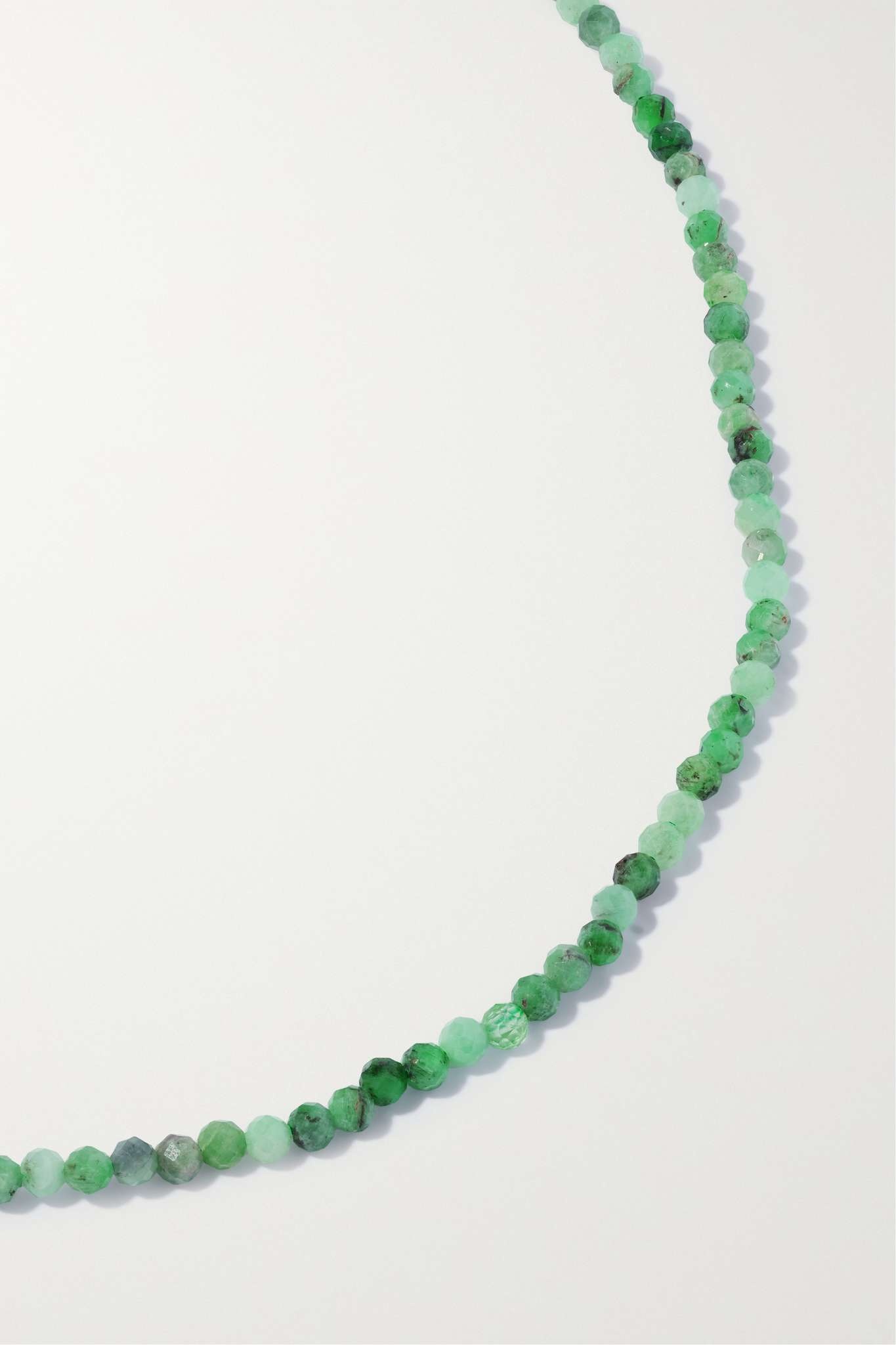 14-karat gold emerald necklace - 4