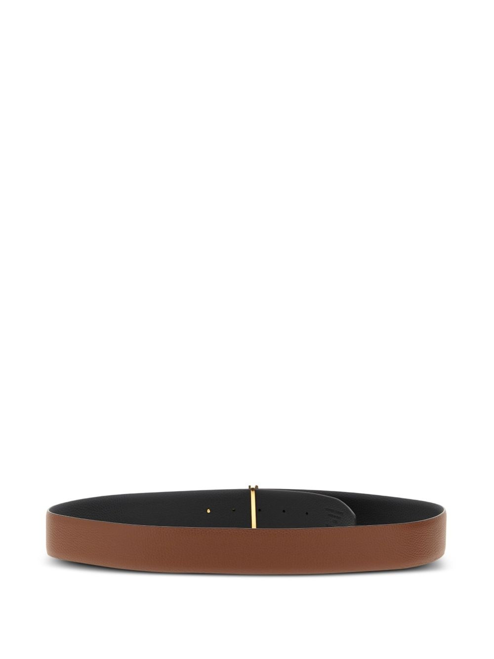 logo-buckle reversible belt - 2