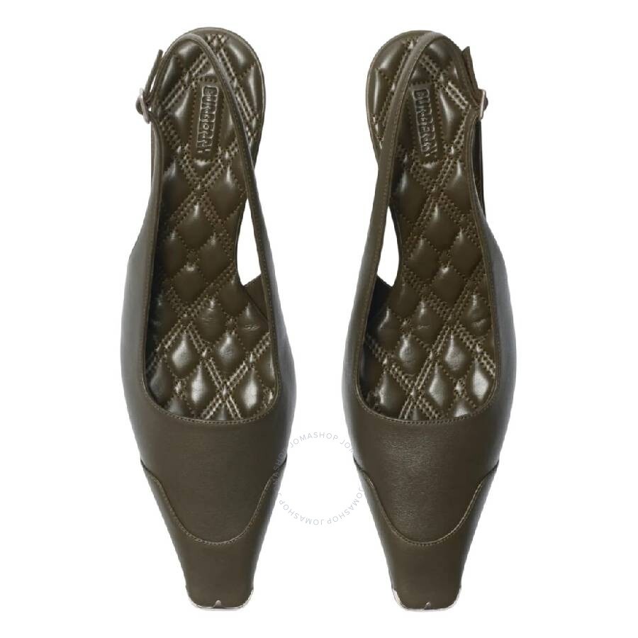 Burberry Chisel Buckle Fastening Leather Pumps - 4