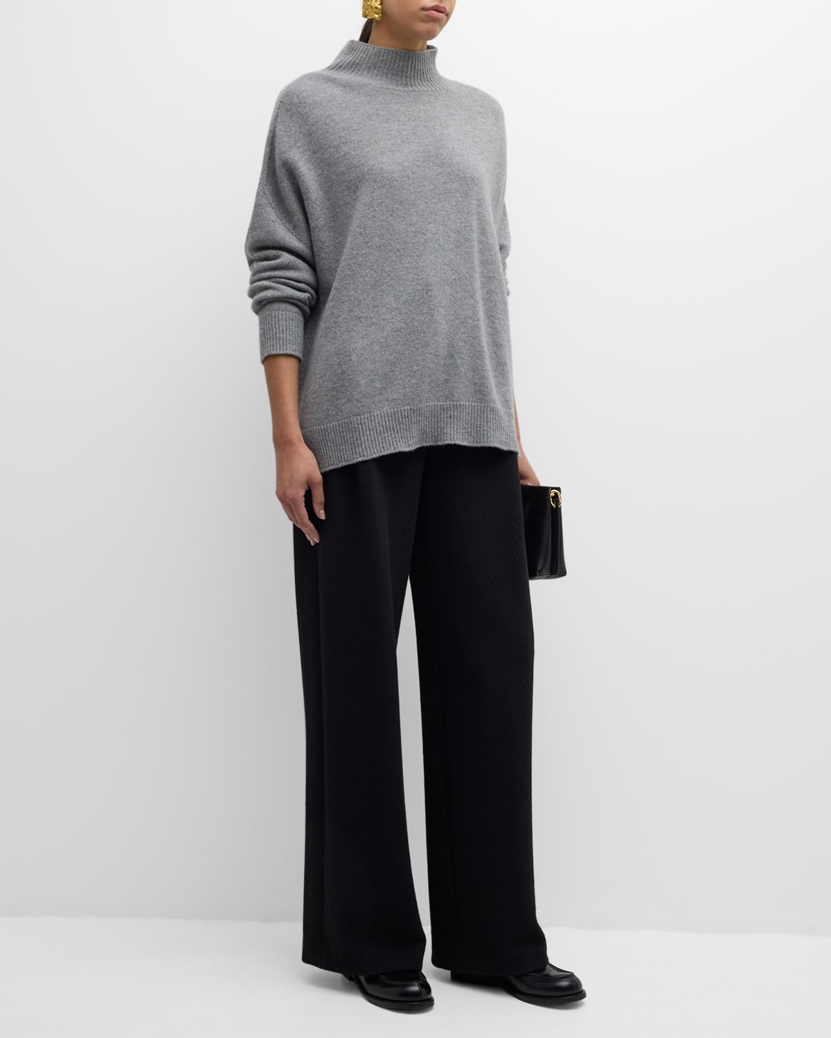 Turtleneck Wool-Cashmere Sweater - 3