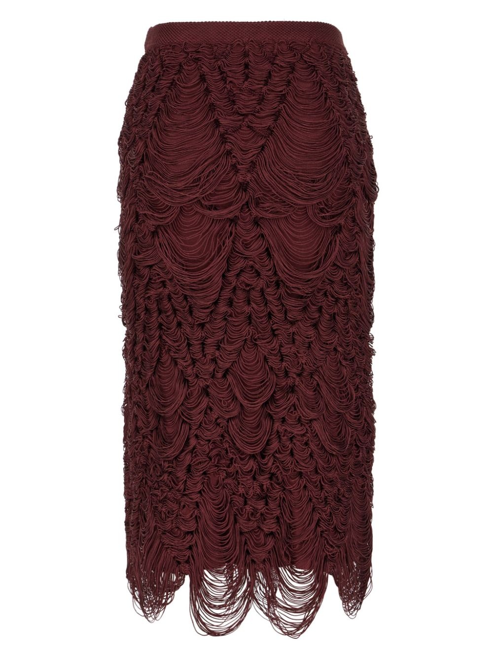 fringed midi skirt - 2