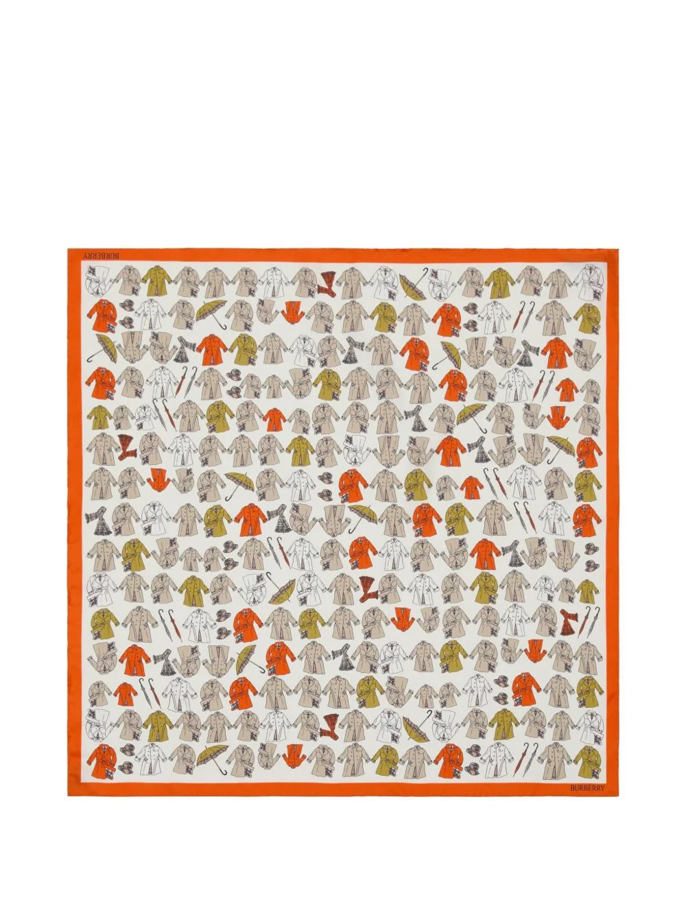 trench coat silk scarf - 1