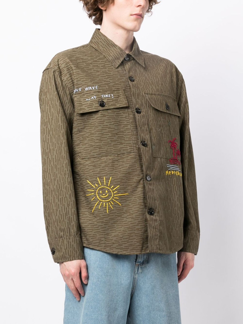 motif-embroidered cotton shirt 3