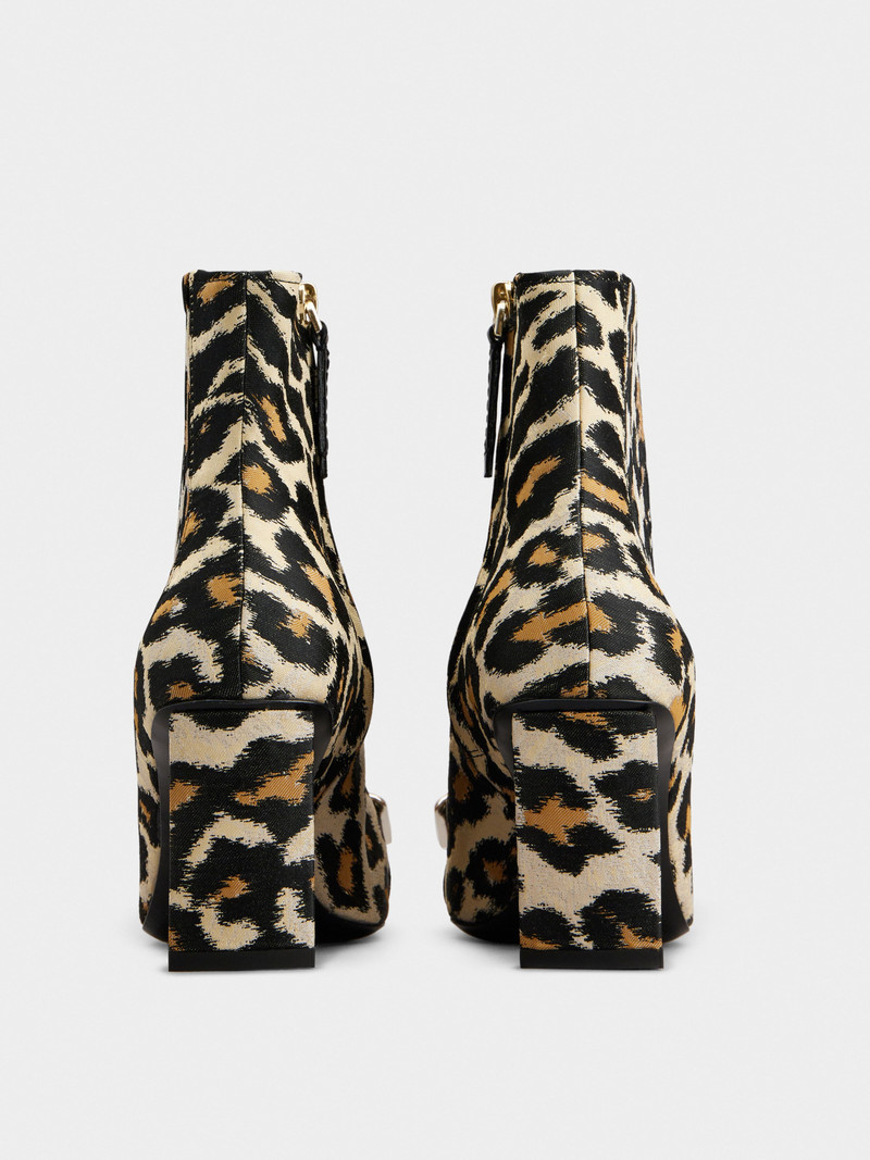 Roger Vivier Belle Vivier Metal Buckle Chelsea Boots in Fabric outlook