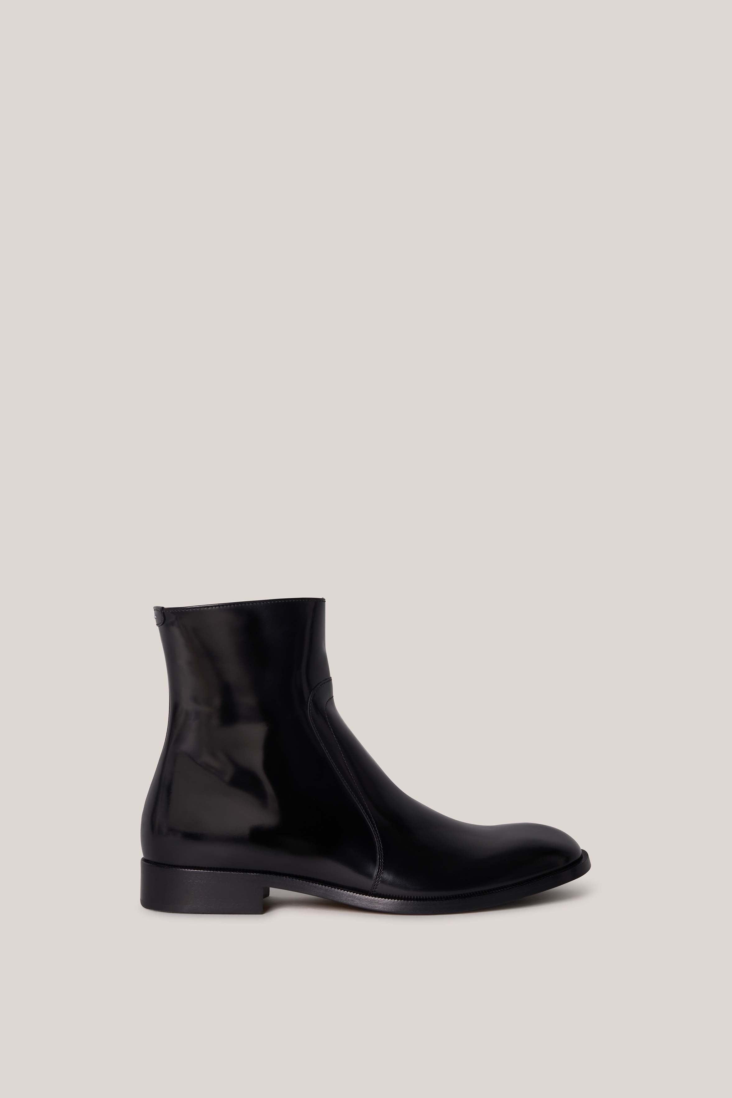 Black Ankle Leather Boots - 2