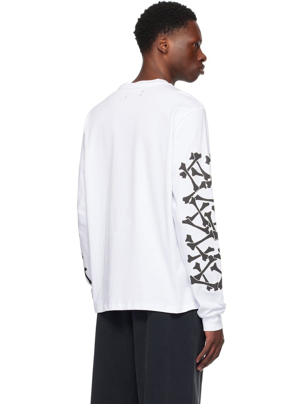 White Bones Stacked Long Sleeve T-shirt - 3