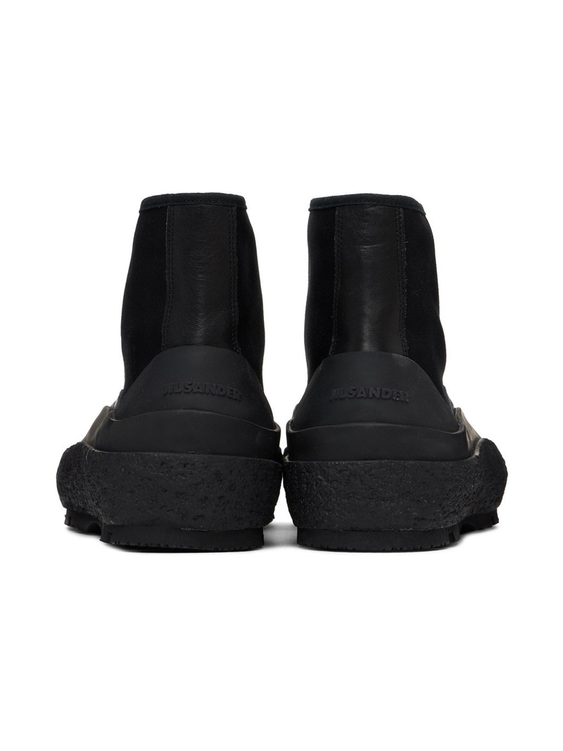 Black Canvas High-Top Sneakers 2