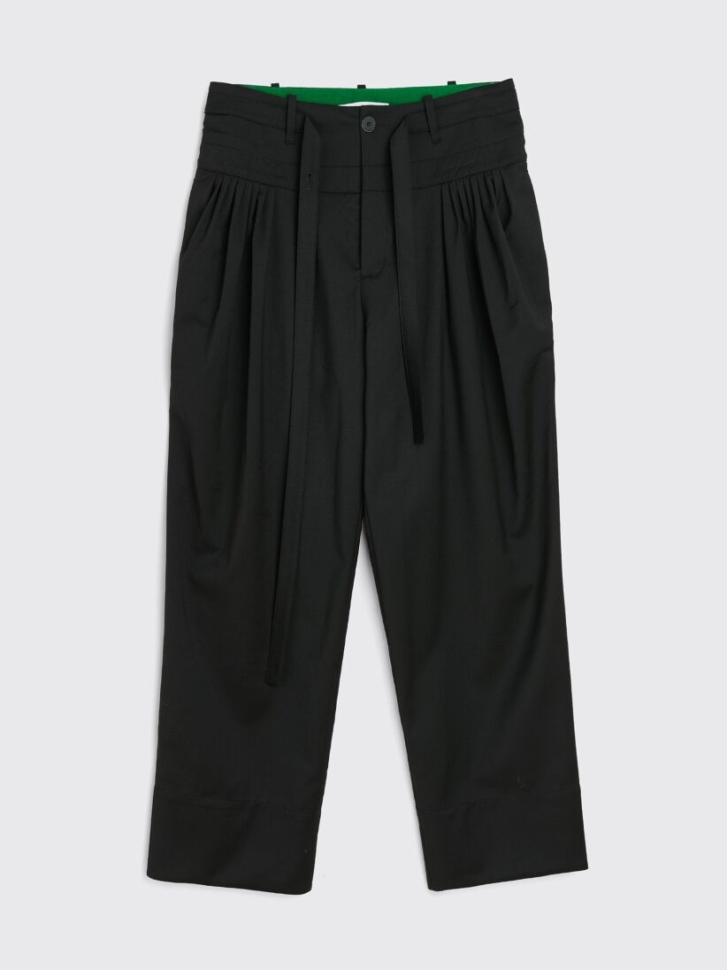 日本通販売 WOOL/POLYESTER GABARDINE CROW PANTS - パンツ