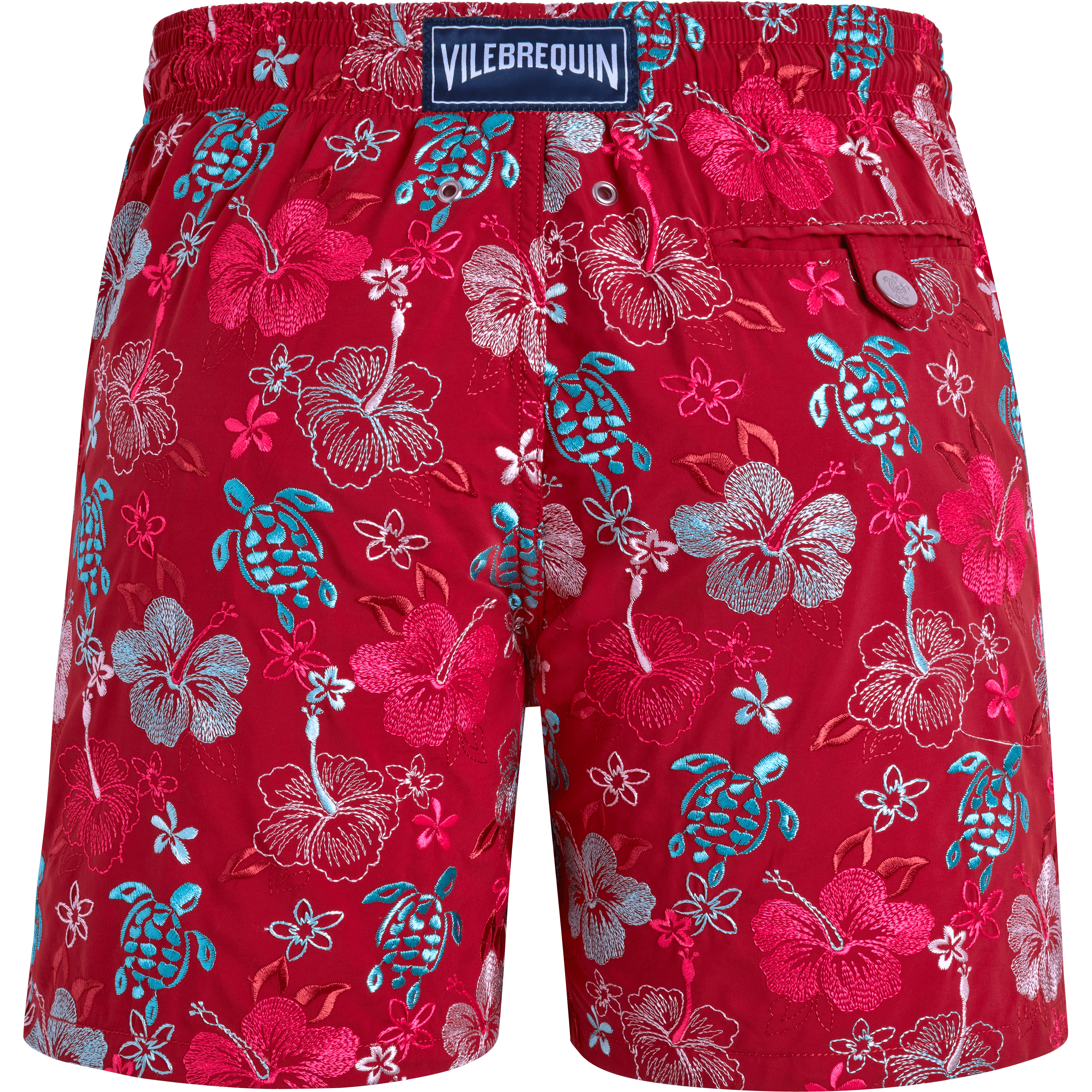 Men Swim Trunks Embroidered Tropical Turtles - Limited Edition - 2