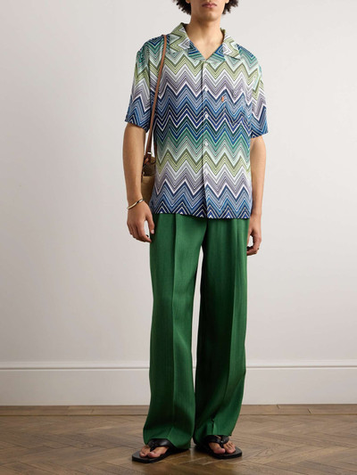 Missoni Camp-Collar Striped Voile Shirt outlook