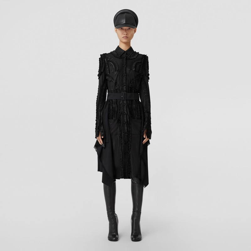 Burberry Pleated Panel Wool Blend Belted Kilt outlook