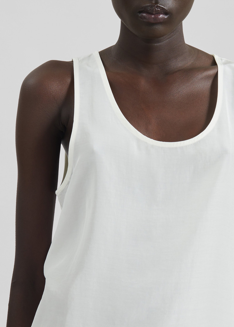 Nivee Lustrous Boxy Tank - Ivory 3