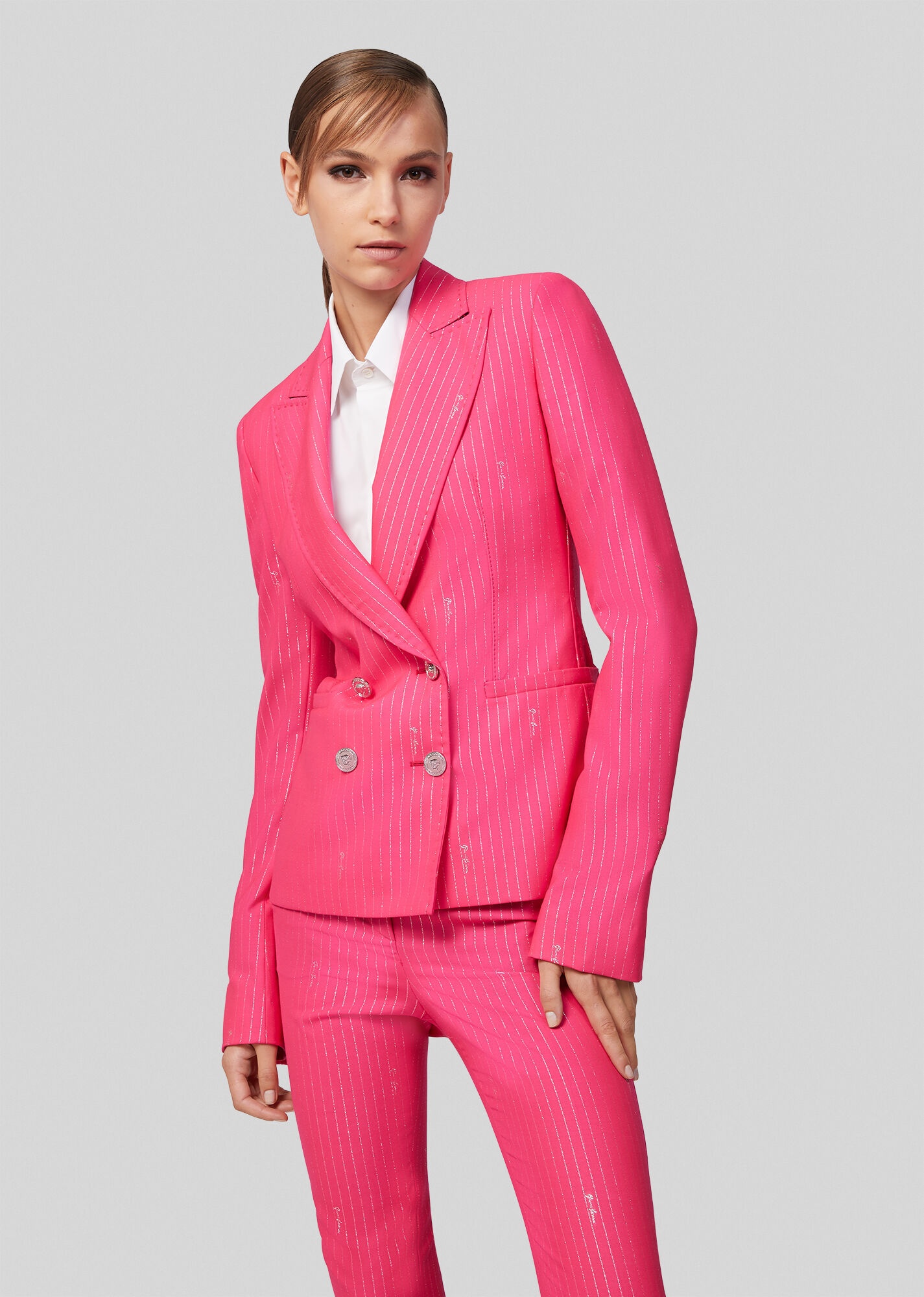 GV Signature Pinstripe Wool Blazer - 2