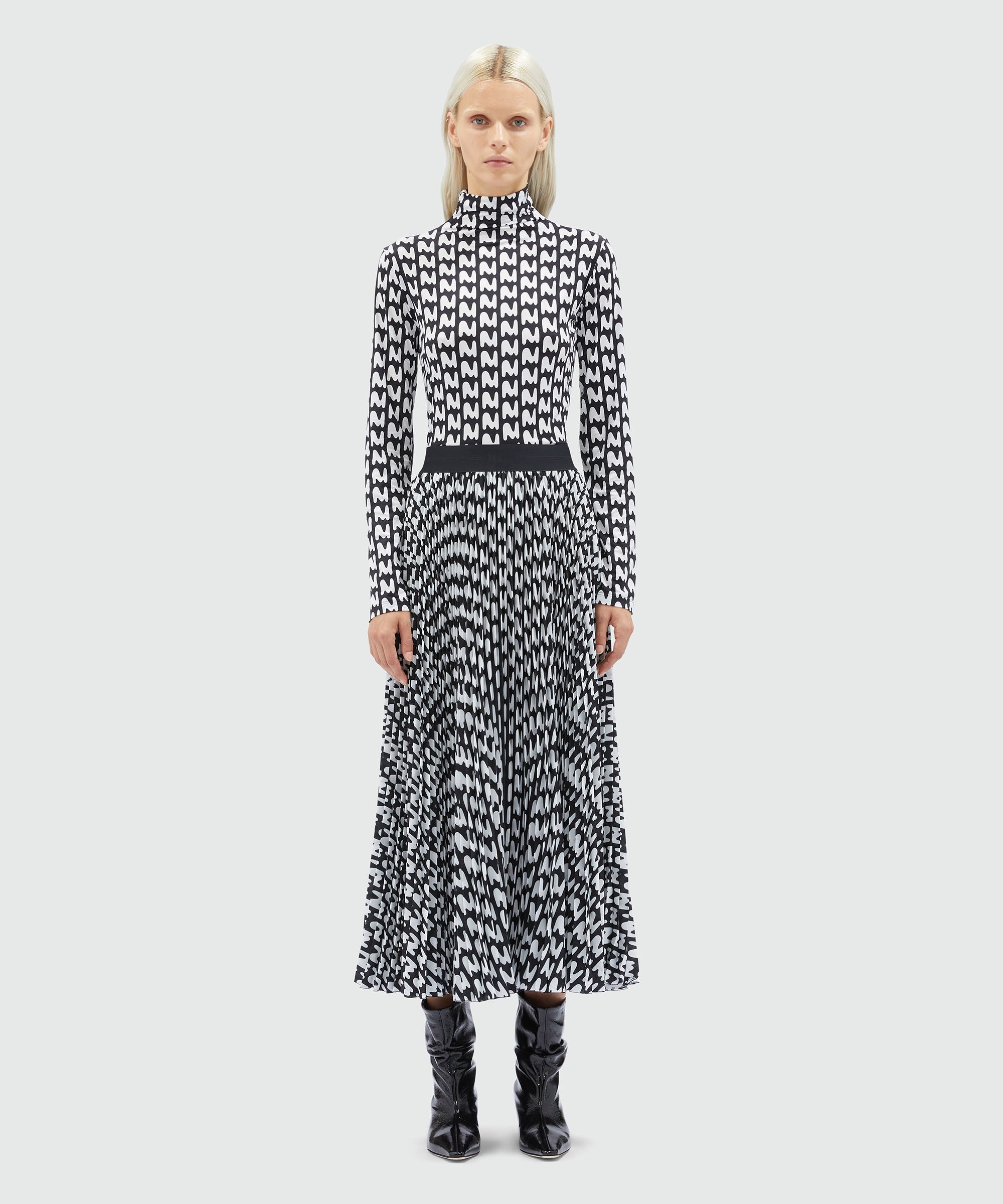 Pleated "TheMwave" midi skirt - 2