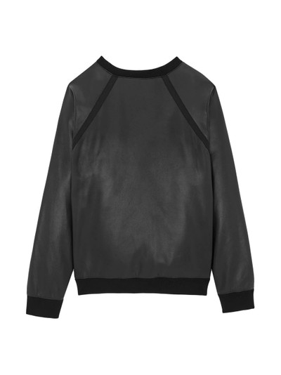 SAINT LAURENT panelled crew-neck sweatshirt outlook