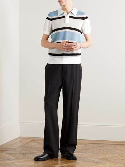 Dries Van Noten Striped Knitted Polo Shirt outlook