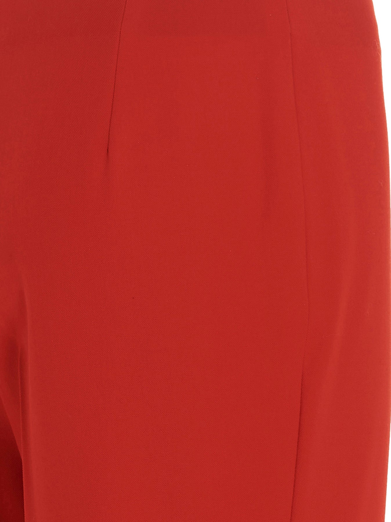 Straight  With Pleat Pants Red - 4