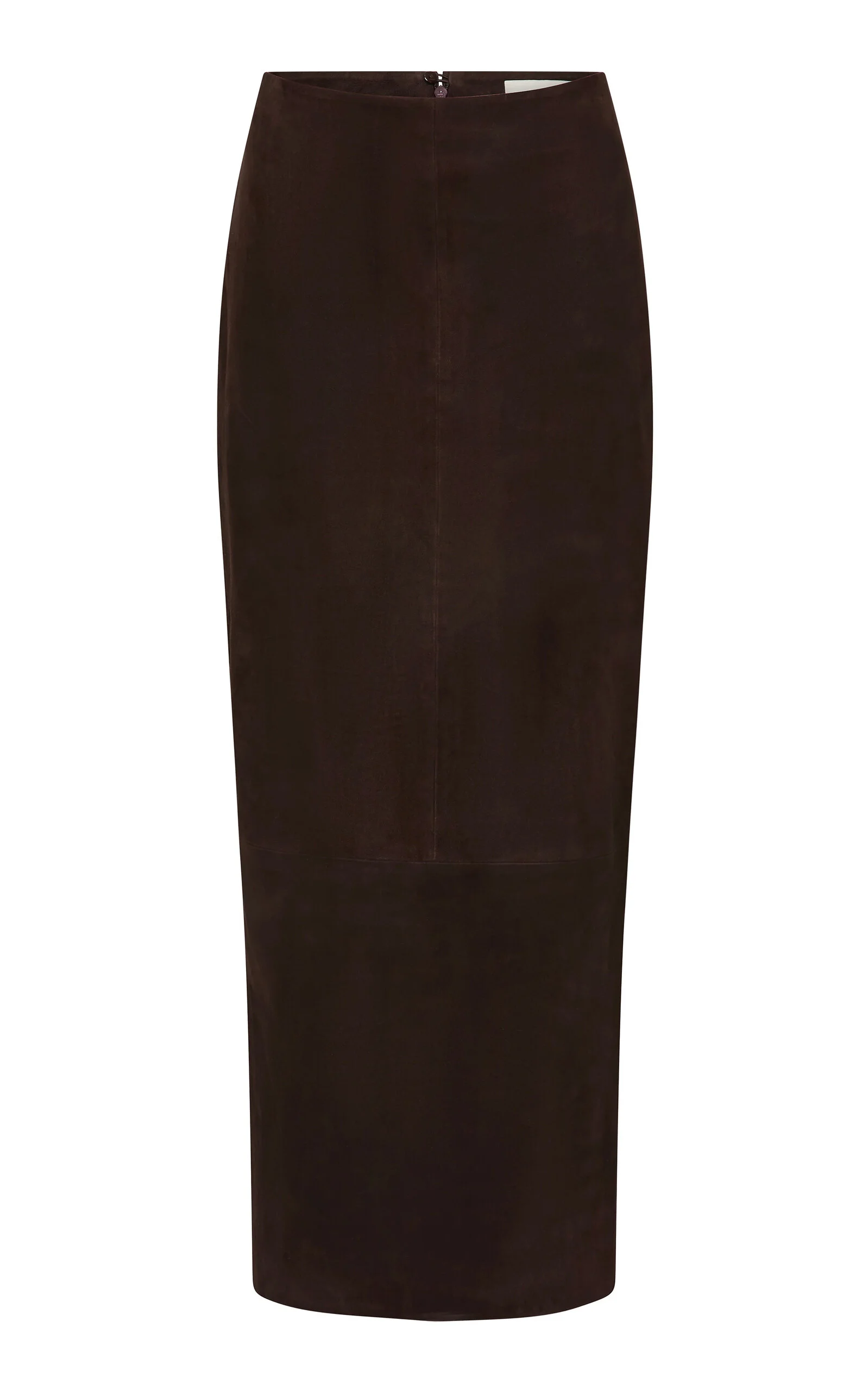 Column Suede Maxi Skirt brown - 1