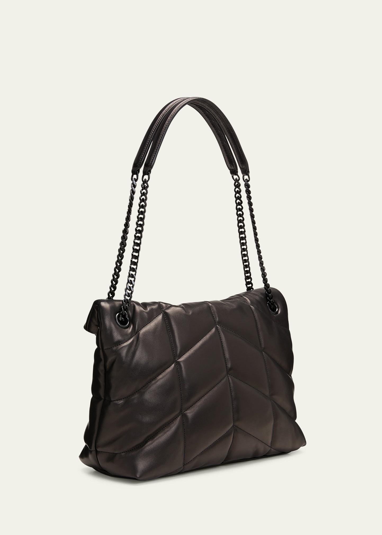 Medium Quilted Puffer Chain Shoulder Bag - 3