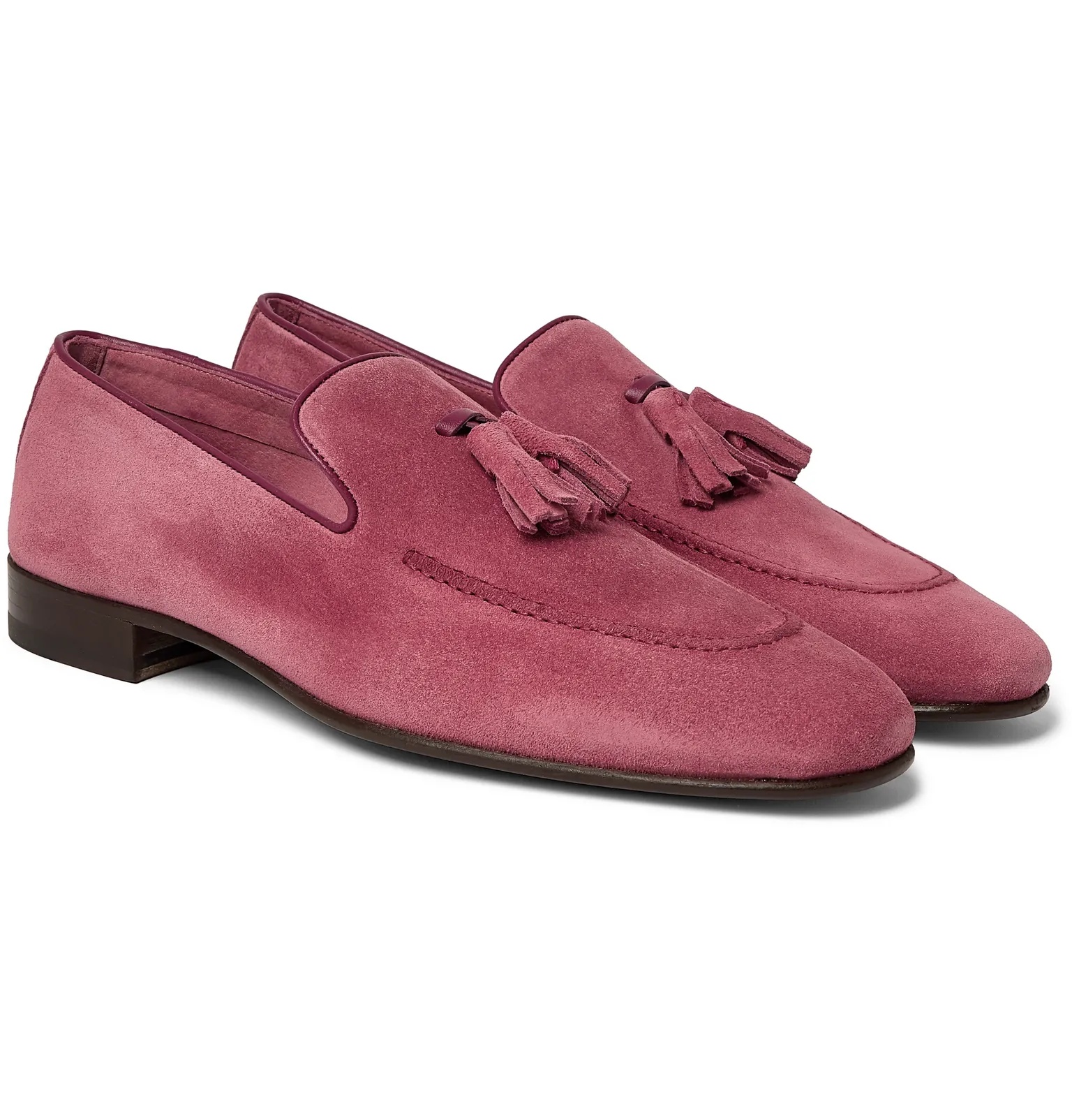 Chester Leather-Trimmed Suede Tasselled Loafers - 2