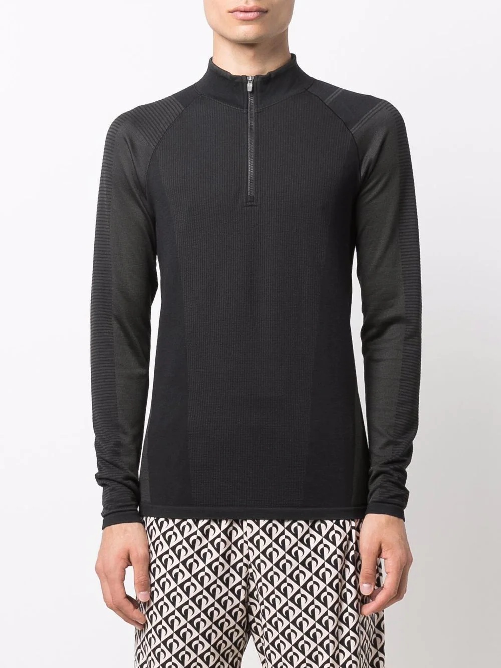 half-zip long-sleeve seamless top - 3